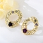 Show details for Classic Purple Stud Earrings with Beautiful Craftmanship