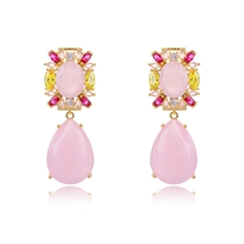 Show details for Featured Pink Big Dangle Earrings with Full Guarantee