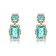 Picture of Shop Gold Plated Green Dangle Earrings with Unbeatable Quality