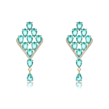 Show details for New Cubic Zirconia Big Dangle Earrings
