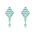 Picture of New Cubic Zirconia Big Dangle Earrings