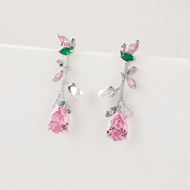Picture of Famous Big Pink Dangle Earrings