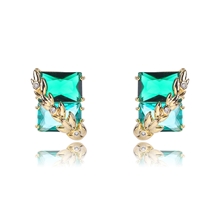 Show details for Green Copper or Brass Big Stud Earrings from Trust-worthy Supplier