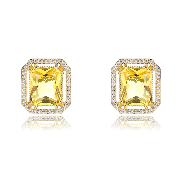 Picture of Affordable Gold Plated Yellow Big Stud Earrings From Reliable Factory