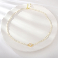 Picture of Cheap Gold Plated White Short Statement Necklace From Reliable Factory