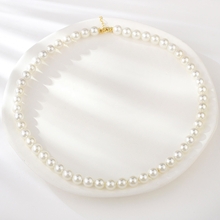 Show details for Good shell pearl Gold Plated Short Statement Necklace