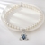 Picture of Buy Platinum Plated shell pearl Short Statement Necklace with Wow Elements