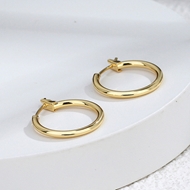 Picture of Wholesale Gold Plated Copper or Brass Hoop Earrings at Great Low Price