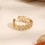 Picture of Low Cost Gold Plated Cubic Zirconia Adjustable Ring with Low Cost