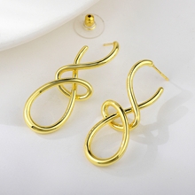 Show details for New Season Gold Plated Copper or Brass Dangle Earrings with SGS/ISO Certification
