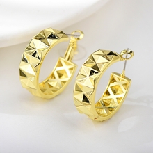 Show details for Wholesale Gold Plated Copper or Brass Big Hoop Earrings with No-Risk Return