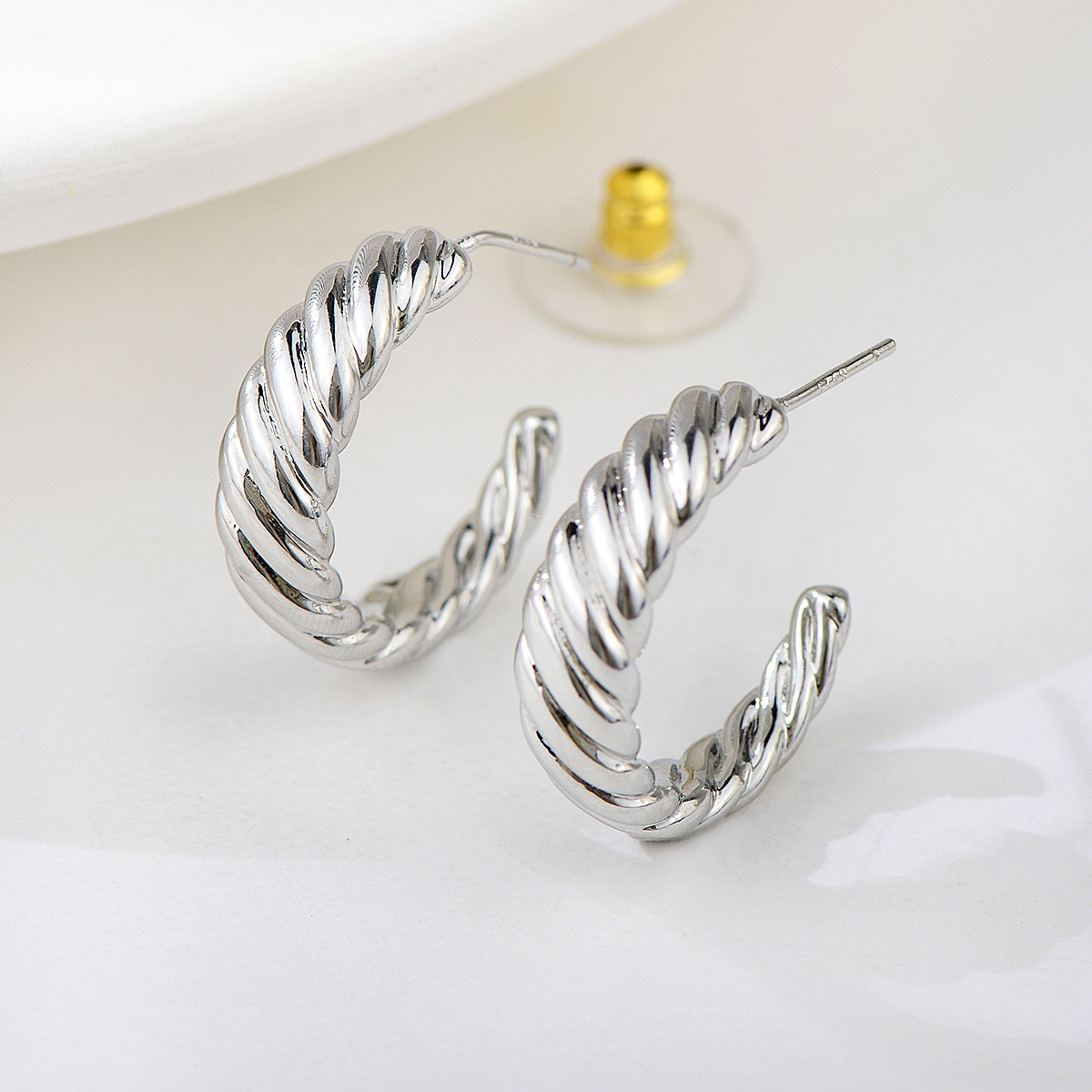 Gold Plated Big Big Stud Earrings in Bulk