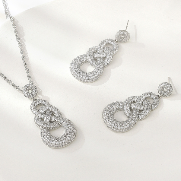 Picture of Affordable Platinum Plated Medium 2 Piece Jewelry Set from Trust-worthy Supplier