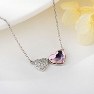 Show details for Love & Heart 925 Sterling Silver Pendant Necklace with Fast Delivery