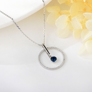 Show details for Nice Swarovski Element 925 Sterling Silver Pendant Necklace