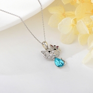 Show details for Shop 925 Sterling Silver Small Pendant Necklace with Wow Elements