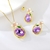 Picture of Charming Purple Gold Plated 3 Piece Jewelry Set As a Gift