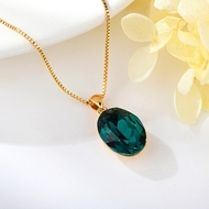 Show details for Stylish Swarovski Element Zinc Alloy Pendant Necklace