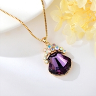 Show details for Brand New Purple Medium Pendant Necklace with Full Guarantee