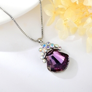 Show details for Sparkly Medium Purple Pendant Necklace