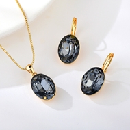 Show details for Pretty Swarovski Element Zinc Alloy 2 Piece Jewelry Set
