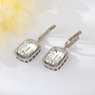 Show details for 925 Sterling Silver Swarovski Element Hoop Earrings at Super Low Price