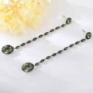 Show details for Good Quality Swarovski Element Black Hoop Earrings