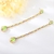 Picture of Sparkly Green Zinc Alloy Hoop Earrings
