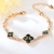 Picture of Small Clover Fashion Bracelet with Low MOQ