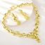 Show details for Pretty Big Gold Plated 2 Piece Jewelry Set
