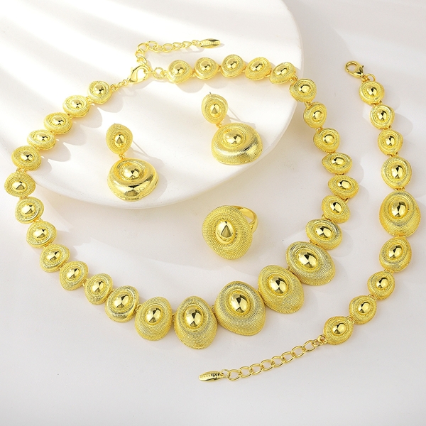 Dubai Gold Plated 4 Piece Jewelry Set With Fast Delivery