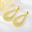 Show details for Designer Gold Plated Medium Dangle Earrings with No-Risk Return