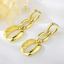 Show details for Delicate Medium Gold Plated Dangle Earrings