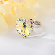 Show details for Love & Heart Swarovski Element Fashion Ring in Exclusive Design