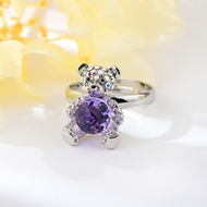 Show details for Featured Purple Small Adjustable Ring with Full Guarantee