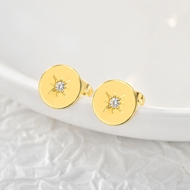 Picture of Sparkling Small Copper or Brass Stud Earrings