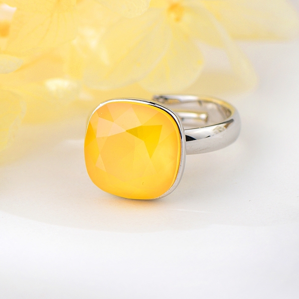 Picture of Low Price Platinum Plated Yellow Adjustable Ring from Trust-worthy Supplier