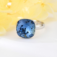 Show details for Irresistible Platinum Plated Geometric Adjustable Ring As a Gift