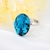 Picture of Geometric Swarovski Element Adjustable Ring in Flattering Style
