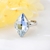 Picture of Long-Term Supplier Platinum Plated Swarovski Element Fashion Rings