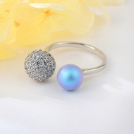 Show details for Copper or Brass Platinum Plated Adjustable Ring Online Only