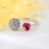 Show details for Medium Platinum Plated Adjustable Ring with Beautiful Craftmanship