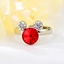 Show details for Buy Platinum Plated Red Adjustable Ring with Price