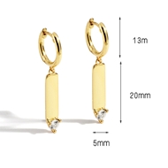 Picture of Copper or Brass Cubic Zirconia Dangle Earrings Online
