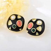 Show details for Sparkly Medium Zinc Alloy Stud Earrings