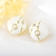 Show details for Zinc Alloy White Stud Earrings in Flattering Style