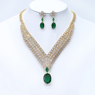 Show details for Copper or Brass Gold Plated 2 Piece Jewelry Set in Exclusive Design