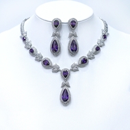 Show details for Copper or Brass Platinum Plated 2 Piece Jewelry Set with Full Guarantee