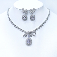 Show details for Great Cubic Zirconia White 2 Piece Jewelry Set