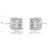 Picture of 925 Sterling Silver White Stud Earrings with Speedy Delivery